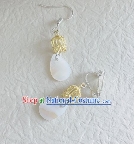 Traditional Chinese Ancient Jewelry Accessories Shell Earrings for Women