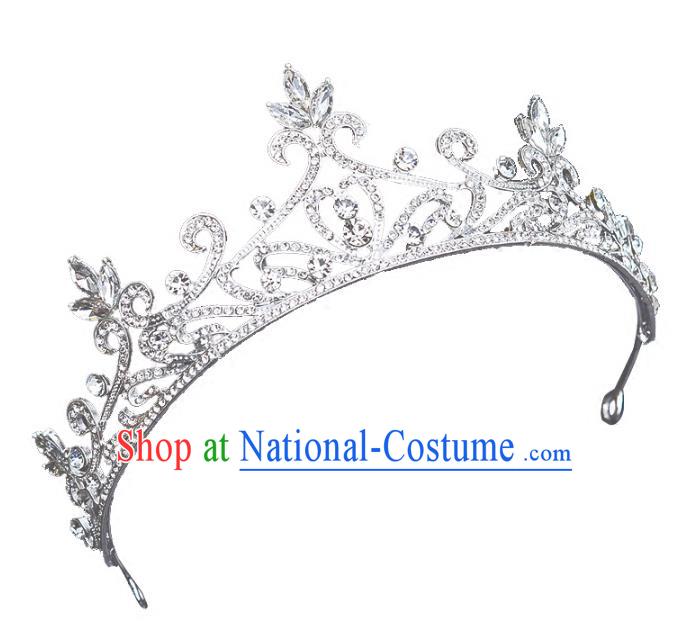 Handmade Bride Wedding Hair Accessories Princess Crystal Royal Crown for Women