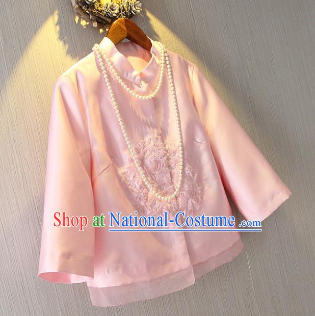 Traditional Ancient Chinese Young Women Cheongsam Dress Republic of China Tangsuit Stand Collar Blouse Dress Tang Suit Clothing