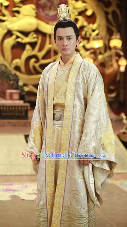 Chinese Tang Dynasty Royal Highness Pu Replica Costume Ancient Prince Li Tai Clothing for Men