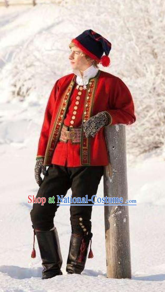 Norway National Costume and Hat Complete Set for Men