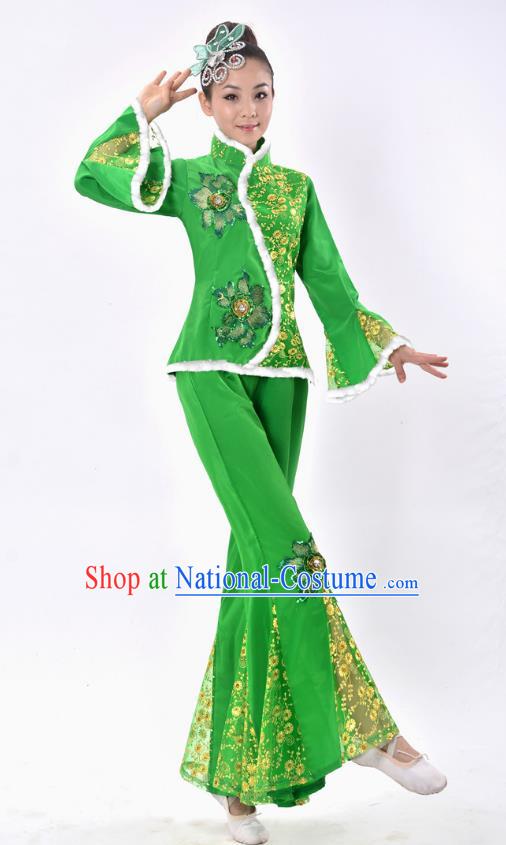 Chinese Traditional Fan Dance Winter Costume Classical Dance Uniform Yangko Clothing for Women