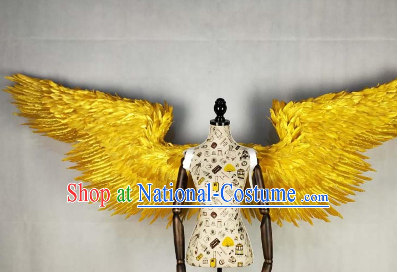 Golden Color Professional Stage Performance Giant Angel Wings