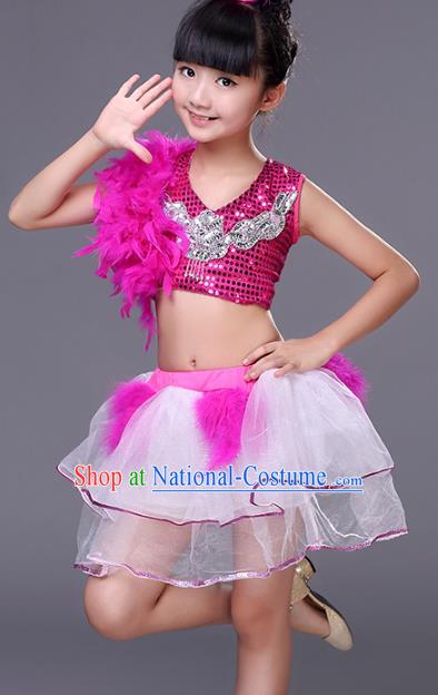 Traditional Chinese Modern Dance Costume Opening Dance Jazz Dance Uniforms for Kids