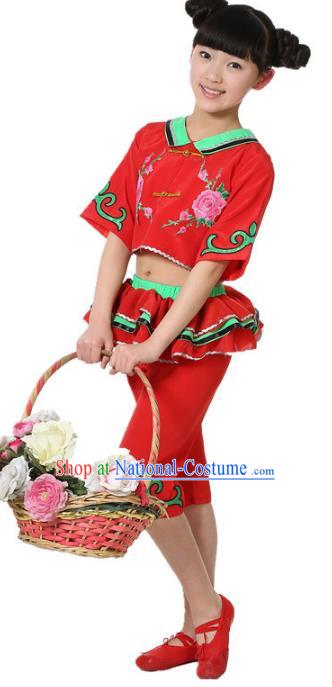 Traditional Chinese Yangge Fan Dance Folk Dance Costume Classical Yangko Dance Modern Dance Dress Clothing