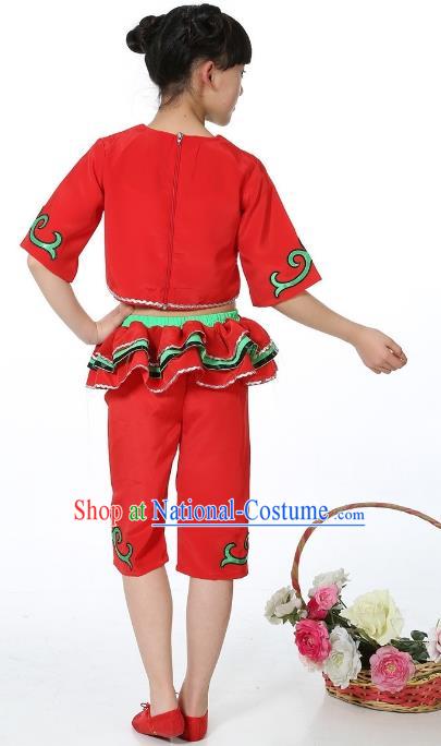 Traditional Chinese Yangge Fan Dance Folk Dance Costume Classical Yangko Dance Modern Dance Dress Clothing