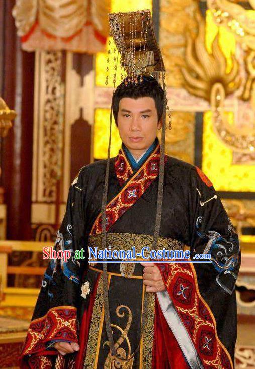 Traditional Chinese Ancient Majesty Costume Tang Dynasty Emperor Li Chen Replica Costume for Men