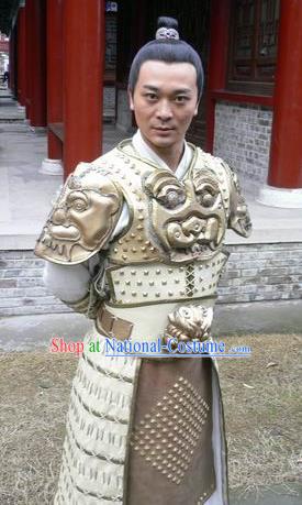 Traditional Chinese Ancient Tang Dynasty General Xue Rengui Replica Costume for Men