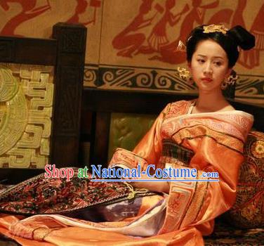 Traditional Chinese Han Dynasty Princess Lv Ying Hanfu Dress Ancient Palace Replica Costume for Women