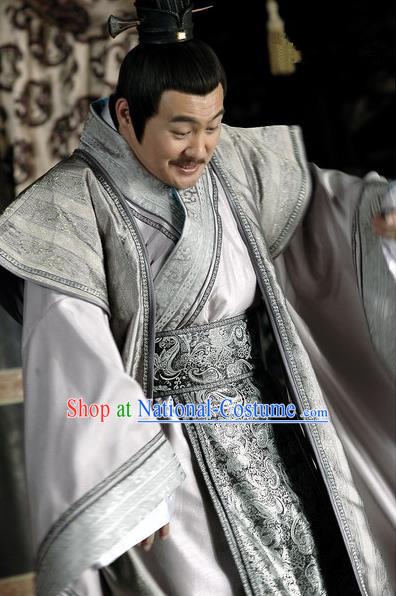 Chinese Ancient Han Dynasty Feudatory King Liu Zhang Replica Costume for Men