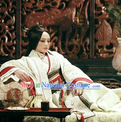 Chinese Ancient Warring States Time Palace Empress Dowager Mi Yue Hanfu Dress Replica Costume for Women