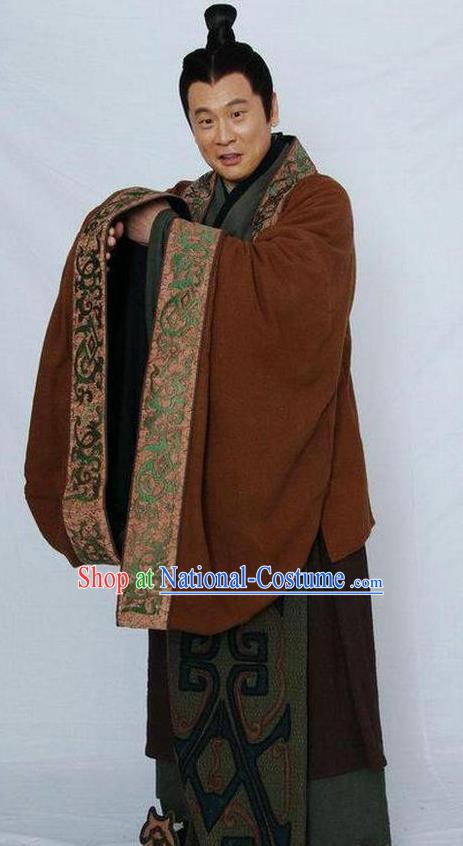 Chinese Ancient Qin Dynasty Prime Minister Zhao Gao Replica Costume for Men