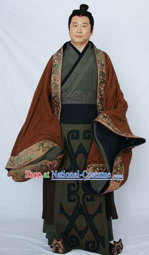 Traditional Chinese Ancient Costume Qin Dynasties Hanfu Clothing