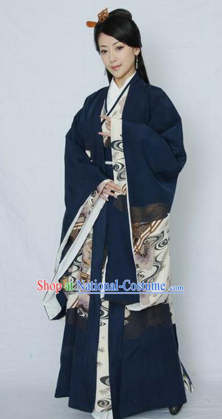 Traditional Chinese Han Dynasty Empress Lv Zhi Hanfu Dress Ancient Queen Replica Costume for Women