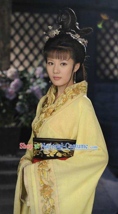 Traditional Chinese Warring States Period Xi Shi Hanfu Dress Embroidered Replica Costume for Women