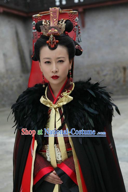 Traditional Chinese Ancient Warring States Period Qin Kingdom Princess Meng Ying Embroidered Replica Costume for Women