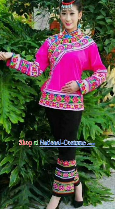 Traditional Chinese Miao Nationality Dance Costume Chinese Hmong Minority Embroidered Costume for Women