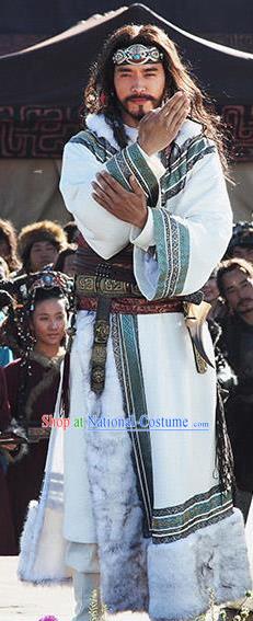 Traditional Chinese Ancient King of Yiqu State Replica Costume for Men