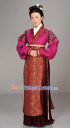 Traditional Chinese Ancient Chu Kingdom Palace Lady Hanfu Dress Embroidered Replica Costume for Women