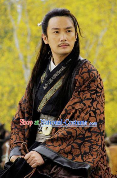 Traditional Chinese Ancient Qin State Politician Yong Rui Replica Costume for Men