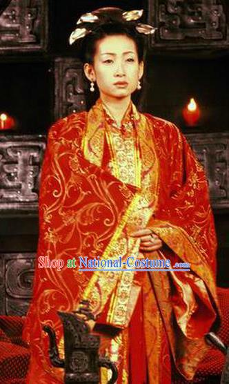 Chinese Ancient Chunqiu Period Jin State Female Spy Imperial Concubine Li Embroidered Replica Costume for Women