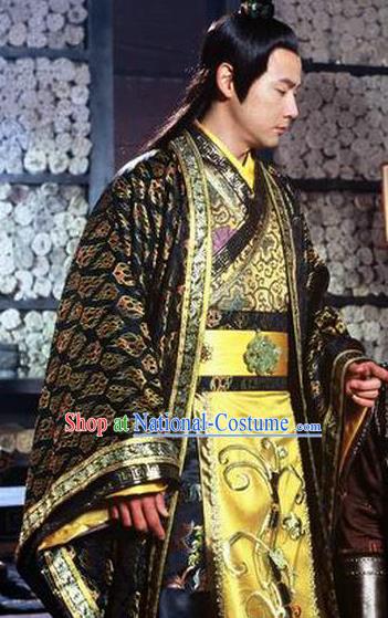 Ancient Chinese Chunqiu Period Jin Kingdom Prince Shen Sheng Replica Costume for Men