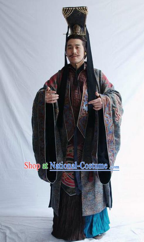 Traditional Chinese Ancient Costume Qin Dynasties Hanfu Clothing