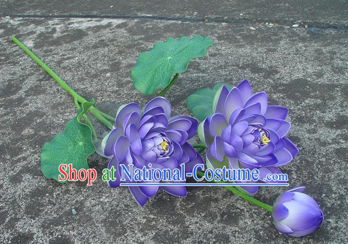 Traditional Handmade Chinese Purple Lotus Decoration Buddhist Temple Decoration