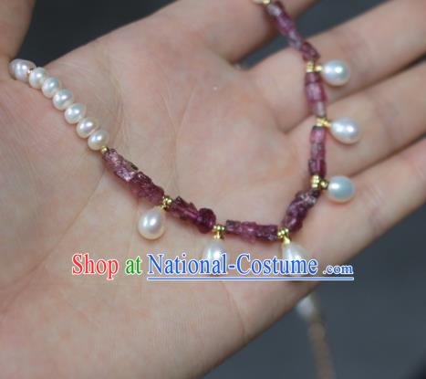 Traditional Chinese Ancient Handmade Necklet Hanfu Pearls Necklace for Women