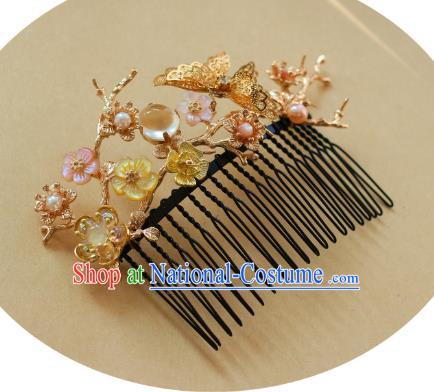 Traditional Chinese Ancient Butterfly Hair Comb Classical Hair Accessories Handmade Hairpins for Women