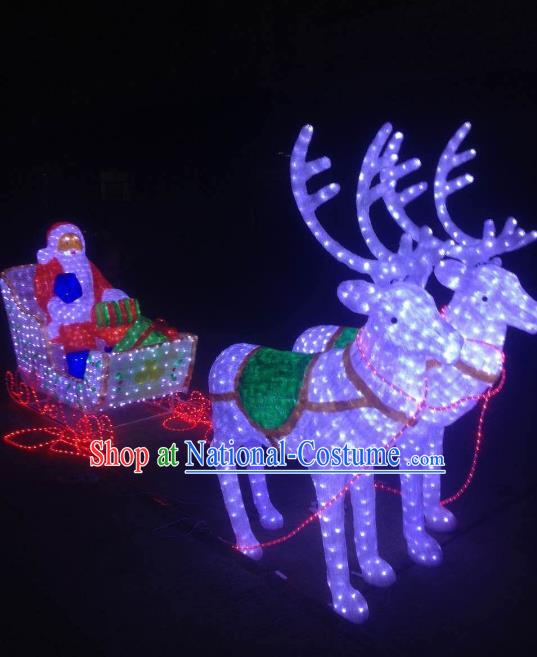 Traditional Handmade Christmas Electric LED Lights Lamps Elk Lamp Decoration