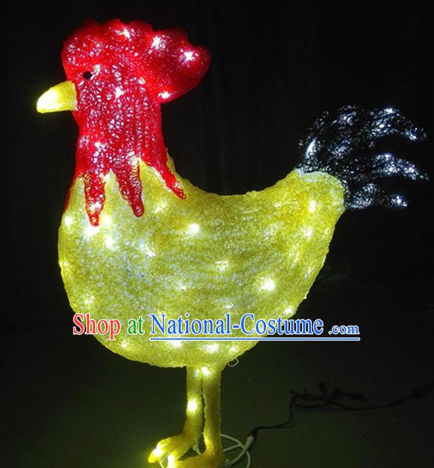 Traditional Handmade Chinese Zodiac Rooster Electric LED Lights Lamps Lamp Decoration