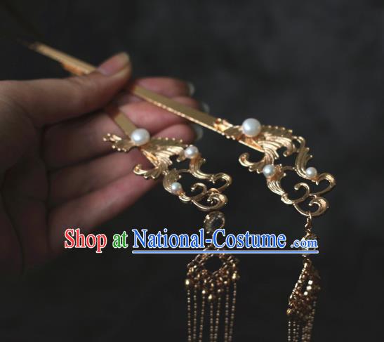 Traditional Chinese Ancient Handmade Tassel Step Shake Hair Stick Classical Hair Accessories Hairpins for Women