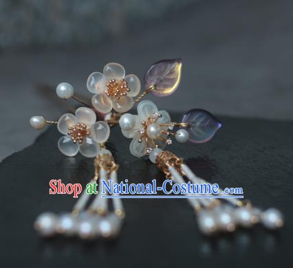 Traditional Chinese Ancient Handmade Tassel Step Shake Hair Stick Classical Hair Accessories Hairpins for Women