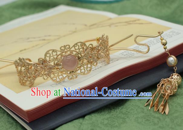 Traditional Chinese Ancient Handmade Phoenix Coronet Classical Hair Accessories Tassel Hairpins for Women