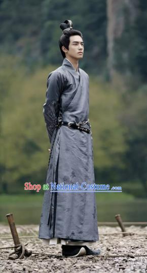 Untouchable Lovers Traditional Chinese Ancient Nobility Childe Costume Swordsman Knight-errant Rong Zhi Clothing for Men