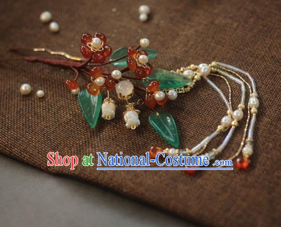 Traditional Chinese Ancient Hair Clip Hair Accessories Handmade Hanfu Tassel Hairpins for Women