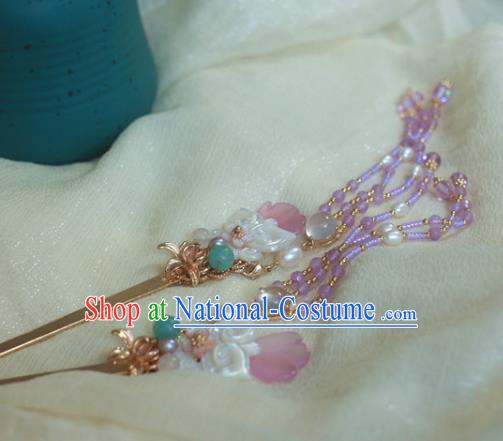 Traditional Chinese Ancient Tassel Step Shake Hair Accessories Handmade Hanfu Hairpins for Women