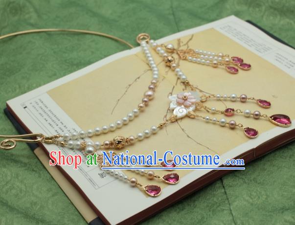 Traditional Chinese Ancient Handmade Necklace Hanfu Tassel Necklets for Women