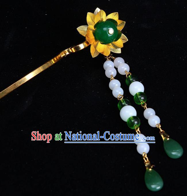 Chinese Ancient Hair Accessories Step Shake Traditional Tassel Hairpins Headwear for Women