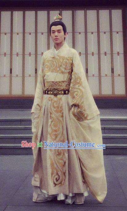 Ancient Drama Untouchable Lovers Chinese Southern and Northern Dynasties Childe Prince He Jian Replica Costume for Men