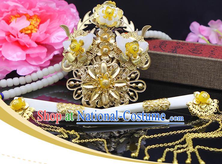 Chinese Ancient Hair Accessories Phoenix Coronet Hairpins Traditional Palace Lady Headwear for Women