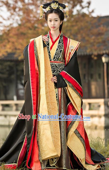 Traditional Chinese Ancient Imperial Consort Costume Qin Dynasty Empress Dowager Hanfu Dress for Women