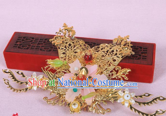 Chinese Ancient Hair Accessories Hanfu Hairpins Hair Comb Traditional Palace Headwear for Women