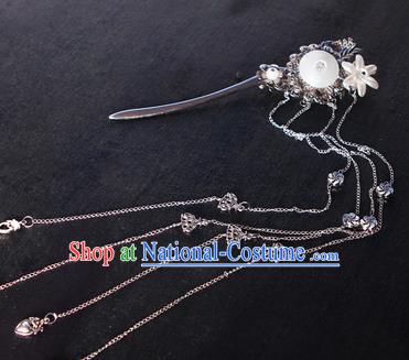 Chinese Ancient Hair Accessories Hanfu Hairpins Tassel Step Shake Traditional Palace Headwear for Women