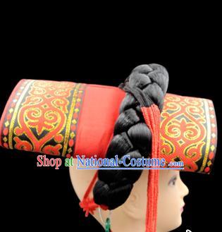 Traditional Chinese Miao Nationality Dance Clothing Hmong Ethnic Minority Costumes and Headwear