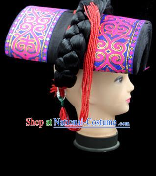 Traditional Chinese Miao Nationality Dance Clothing Hmong Ethnic Minority Costumes and Headwear