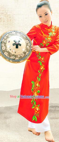 Traditional Chinese Jing Nationality Costume, China Jing Ethnic Minority Dance Clothing and Hats for Women