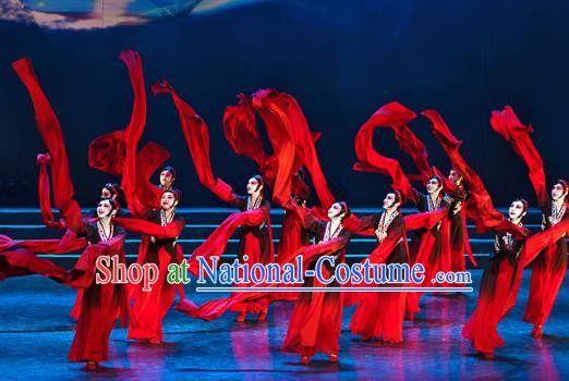 Traditional Chinese Classical Dance Costume, China Stage Performance Dress Beijing Opera Clothing for Women