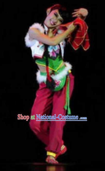 Traditional Chinese Yangko Dance Costume, Folk Dance Yangge Dance Clothing for Women